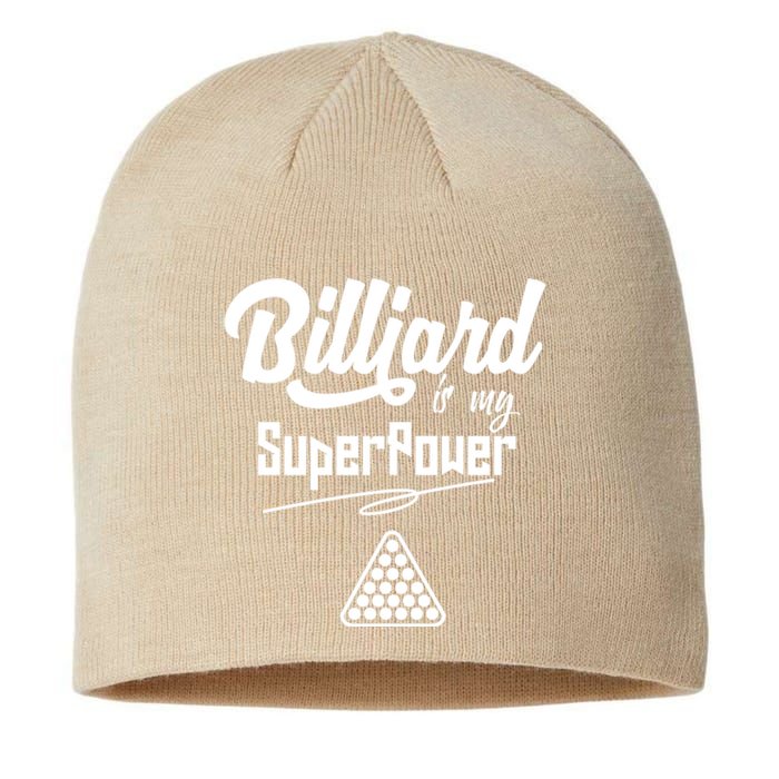 Father's Day Billiards Is My Superpower Funny Pool Gift For Dad Sustainable Beanie