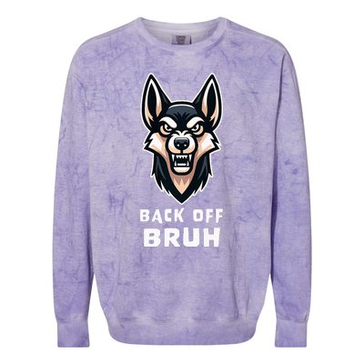 Fierce Dog Bruh Badass Colorblast Crewneck Sweatshirt