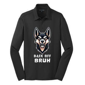 Fierce Dog Bruh Badass Silk Touch Performance Long Sleeve Polo