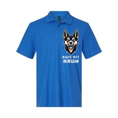 Fierce Dog Bruh Badass Softstyle Adult Sport Polo