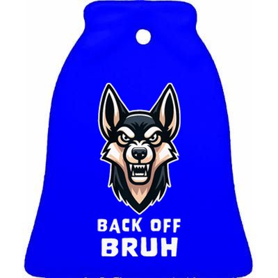 Fierce Dog Bruh Badass Ceramic Bell Ornament