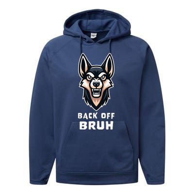 Fierce Dog Bruh Badass Performance Fleece Hoodie