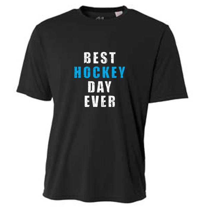 Father's Day BEST HOCKEY DAY EVER Gift Cooling Performance Crew T-Shirt