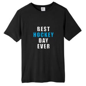 Father's Day BEST HOCKEY DAY EVER Gift Tall Fusion ChromaSoft Performance T-Shirt