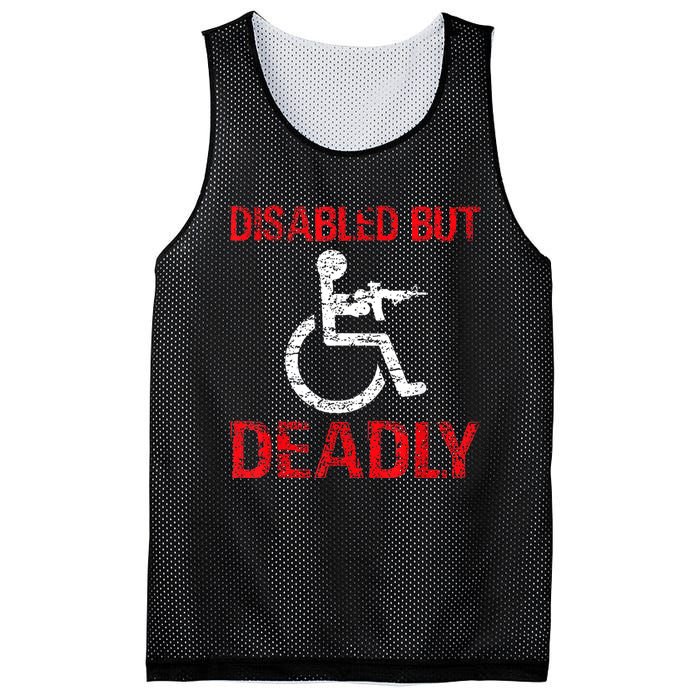 Funny Disabled But Deadly Mesh Reversible Basketball Jersey Tank