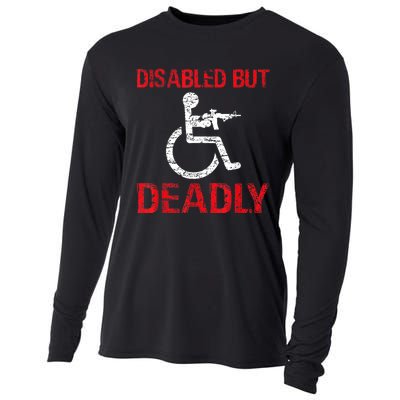 Funny Disabled But Deadly Cooling Performance Long Sleeve Crew