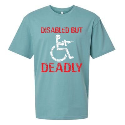 Funny Disabled But Deadly Sueded Cloud Jersey T-Shirt