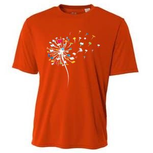 Funny Dandelion Books Gift For Reading Lover Gift Cooling Performance Crew T-Shirt