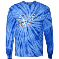 Funny Dandelion Books Gift For Reading Lover Gift Tie-Dye Long Sleeve Shirt