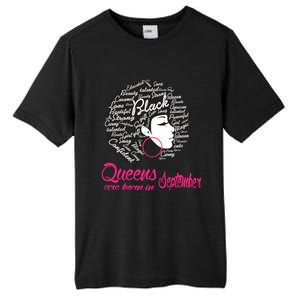 Funny Design Black Queen Was Born In September Gift Tall Fusion ChromaSoft Performance T-Shirt