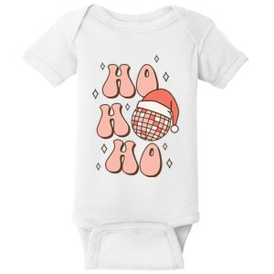 Festive Disco Ball Santa Hat for a Retro Christmas Baby Bodysuit