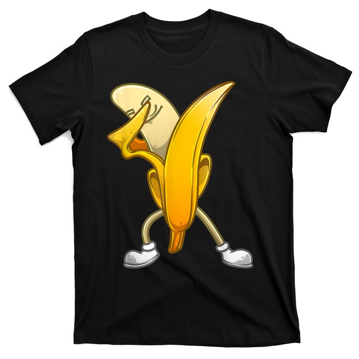 Funny Dabbing Banana Gift For Kids Boy Girl Cool Dancer T-Shirt