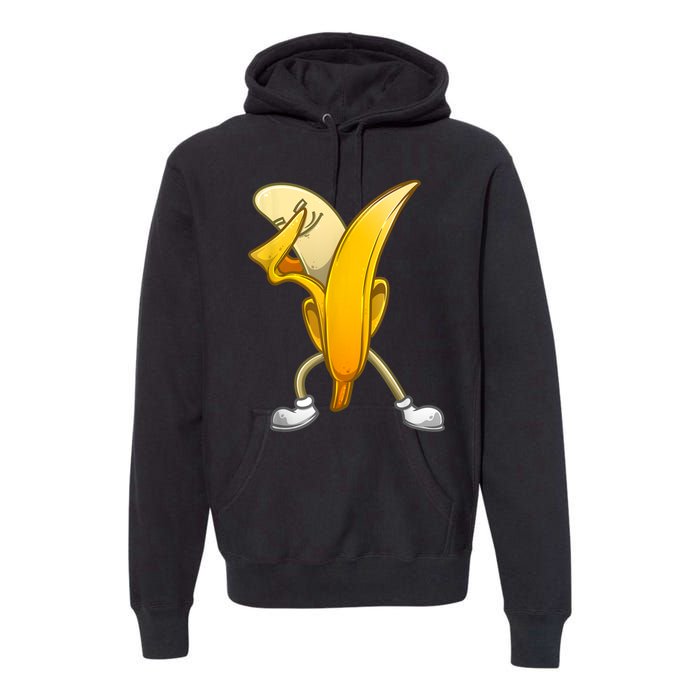 Funny Dabbing Banana Gift For Kids Boy Girl Cool Dancer Premium Hoodie