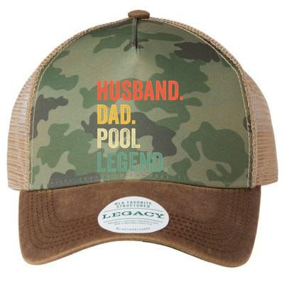 Father's Day Billiards Husband Dad Pool Legend Gift For Dad Legacy Tie Dye Trucker Hat