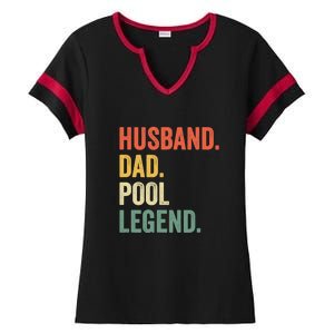 Father's Day Billiards Husband Dad Pool Legend Gift For Dad Ladies Halftime Notch Neck Tee