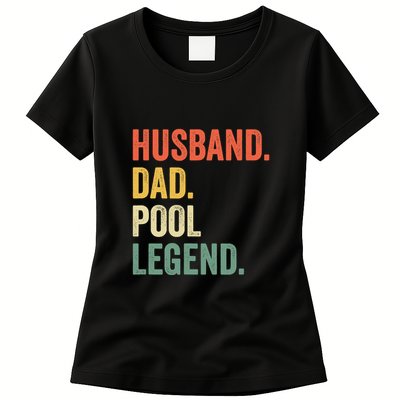 Father's Day Billiards Husband Dad Pool Legend Gift For Dad Womens T-Shirt