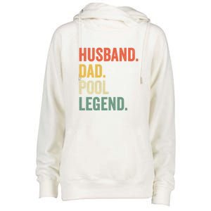 Father's Day Billiards Husband Dad Pool Legend Gift For Dad Womens Funnel Neck Pullover Hood