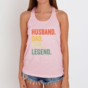 Father's Day Billiards Husband Dad Pool Legend Gift For Dad Women's Knotted Racerback Tank