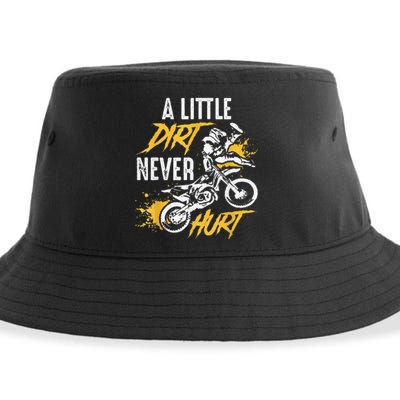 Funny Dirt Bike Gift Dirt Never Hurt Motocross Gift Sustainable Bucket Hat