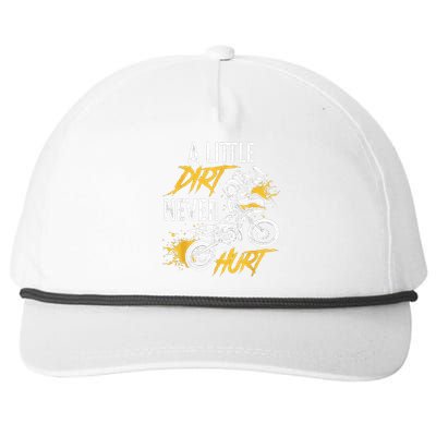 Funny Dirt Bike Gift Dirt Never Hurt Motocross Gift Snapback Five-Panel Rope Hat