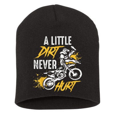 Funny Dirt Bike Gift Dirt Never Hurt Motocross Gift Short Acrylic Beanie