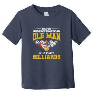 Father's Day Billiards Game Pool Dad Grandpa Gift For Dad Toddler T-Shirt