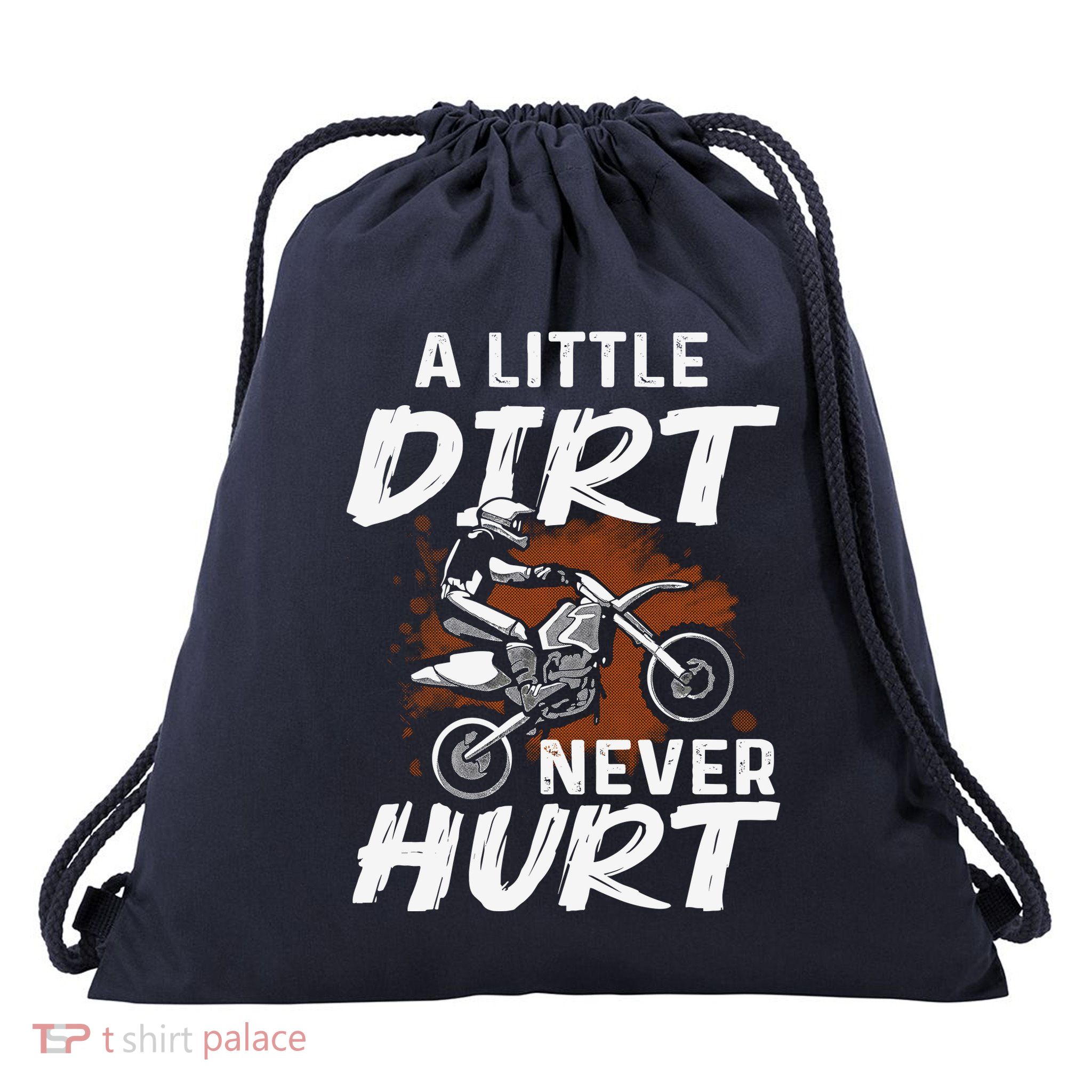 Funny Dirt Bike Art For Boy Motocross Biker Motorcycle Drawstring Bag