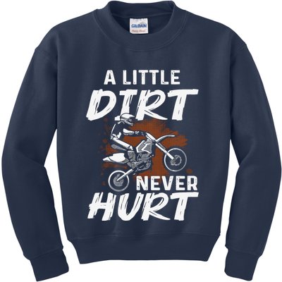 Funny Dirt Bike Art For Boy Motocross Biker Motorcycle Kids Sweatshirt