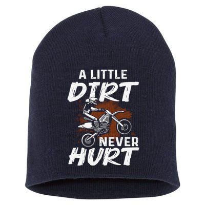 Funny Dirt Bike Art For Boy Motocross Biker Motorcycle Short Acrylic Beanie