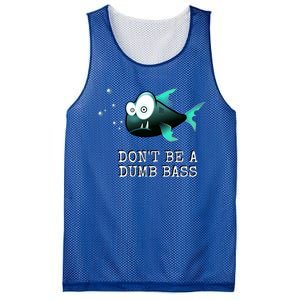 FishermanS DonT Be A Dumb Bass Funny Novelty Mesh Reversible Basketball Jersey Tank