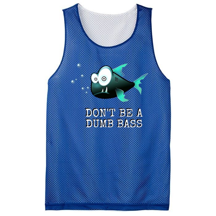 FishermanS DonT Be A Dumb Bass Funny Novelty Mesh Reversible Basketball Jersey Tank