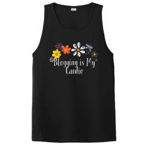 Flowers Drawing Blogging Is My Cardio Funny 2024 Saying PosiCharge Competitor Tank