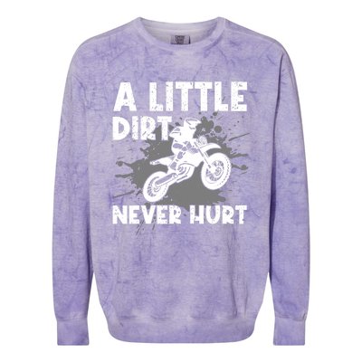 Funny Dirt Bike Design For Motocross Riding Colorblast Crewneck Sweatshirt