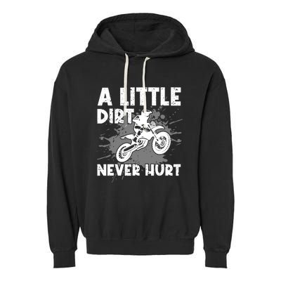 Funny Dirt Bike Design For Motocross Riding Garment-Dyed Fleece Hoodie