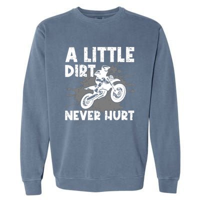 Funny Dirt Bike Design For Motocross Riding Garment-Dyed Sweatshirt