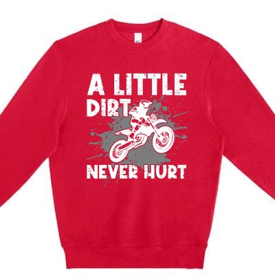 Funny Dirt Bike Design For Motocross Riding Premium Crewneck Sweatshirt