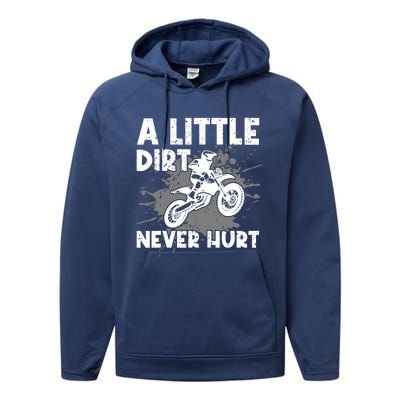 Funny Dirt Bike Design For Motocross Riding Performance Fleece Hoodie