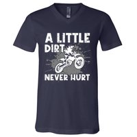 Funny Dirt Bike Design For Motocross Riding V-Neck T-Shirt