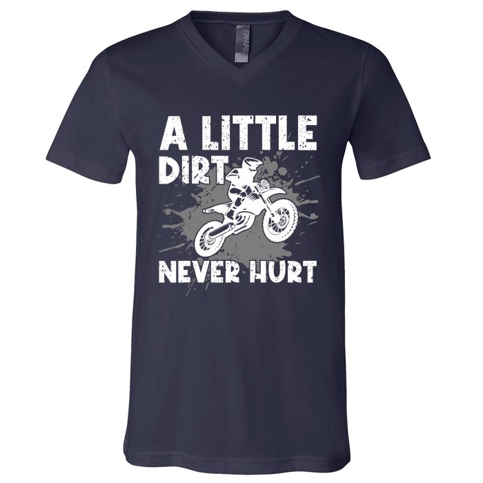 Funny Dirt Bike Design For Motocross Riding V-Neck T-Shirt