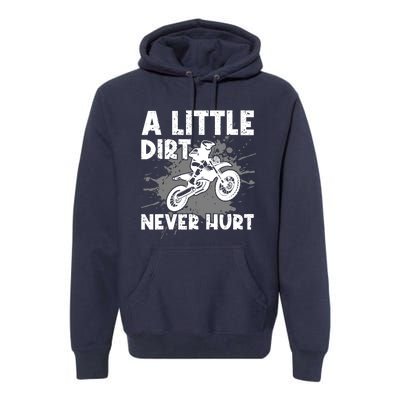 Funny Dirt Bike Design For Motocross Riding Premium Hoodie