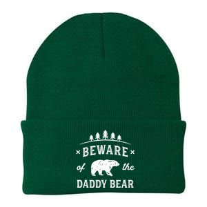 Fathers Day / Beware Daddy Bear Trees / Protective Dads Knit Cap Winter Beanie