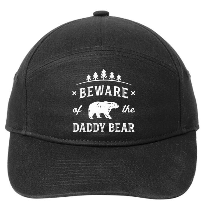 Fathers Day / Beware Daddy Bear Trees / Protective Dads 7-Panel Snapback Hat