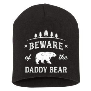 Fathers Day / Beware Daddy Bear Trees / Protective Dads Short Acrylic Beanie