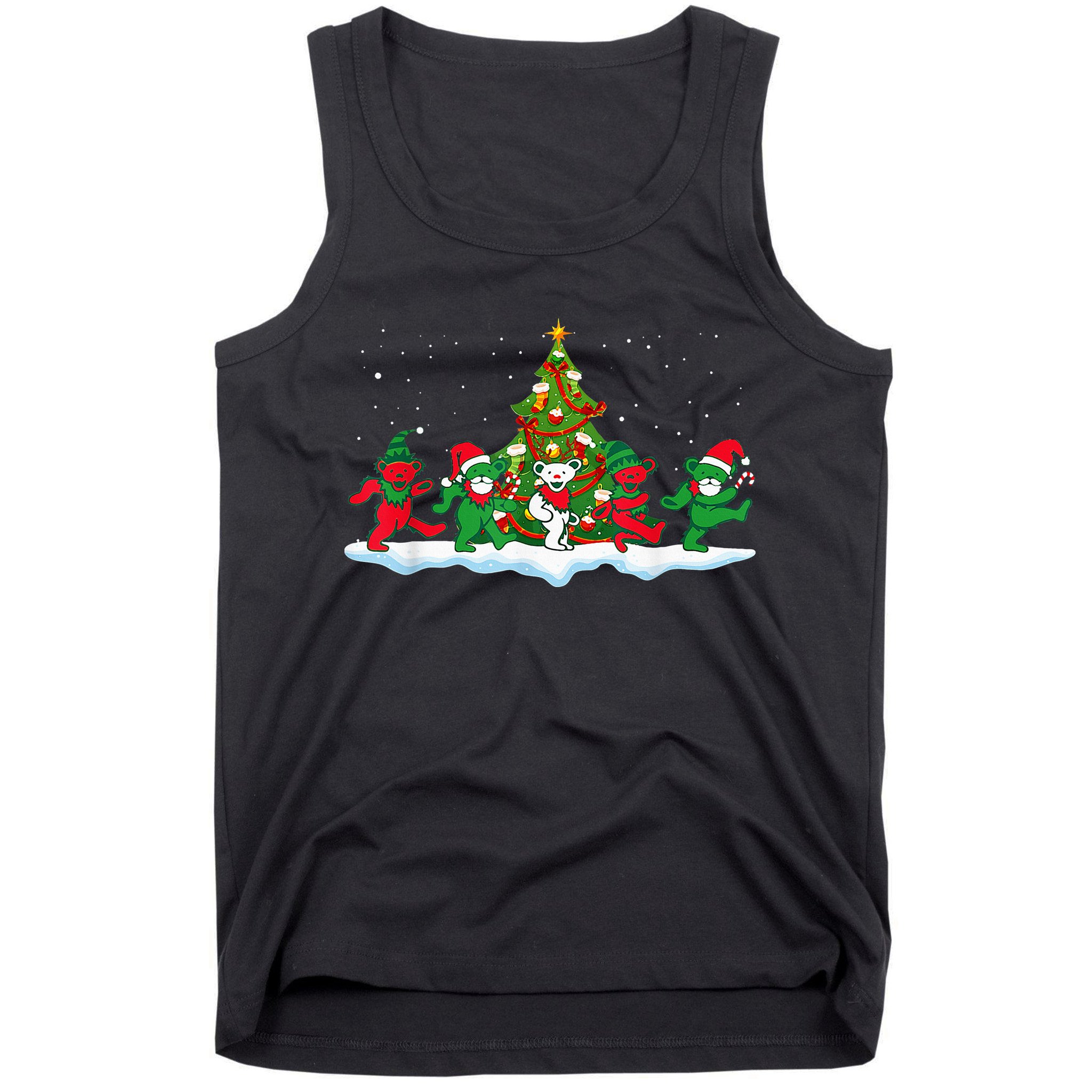 Festive Dancing Bears Holiday Gift Tank Top