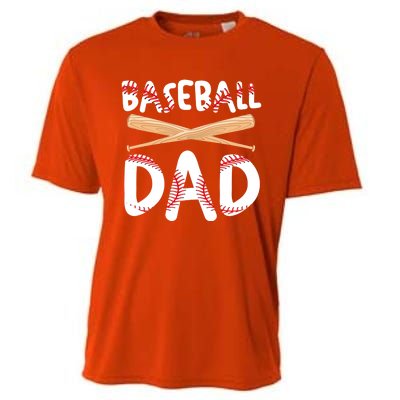 Father's Day Baseball Softball Lover Baseball Dad Cool Gift Cooling Performance Crew T-Shirt