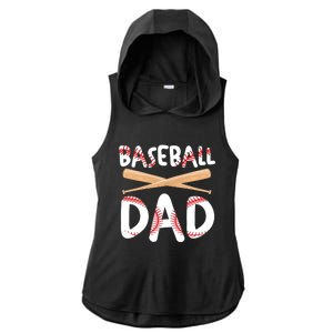 Father's Day Baseball Softball Lover Baseball Dad Cool Gift Ladies PosiCharge Tri-Blend Wicking Draft Hoodie Tank