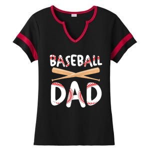 Father's Day Baseball Softball Lover Baseball Dad Cool Gift Ladies Halftime Notch Neck Tee