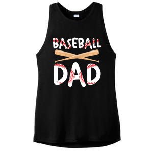 Father's Day Baseball Softball Lover Baseball Dad Cool Gift Ladies PosiCharge Tri-Blend Wicking Tank