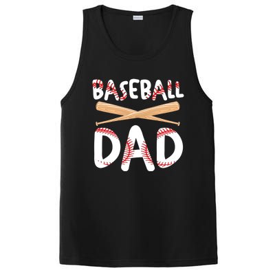 Father's Day Baseball Softball Lover Baseball Dad Cool Gift PosiCharge Competitor Tank