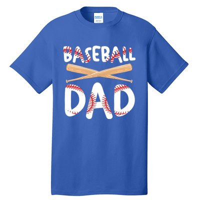 Father's Day Baseball Softball Lover Baseball Dad Cool Gift Tall T-Shirt